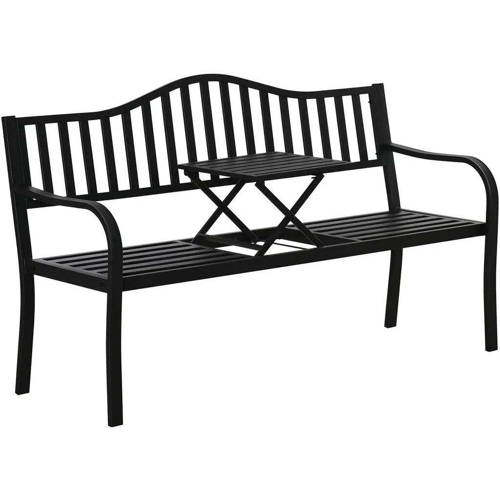 Gartenbank mit ausziehbarem Tisch