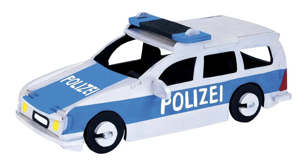 Holzbausatz "Polizeiauto", 18 x 7 x 7,5 cm