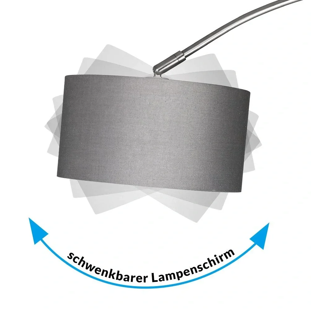 Bogenlampe L mit Marmorsockel