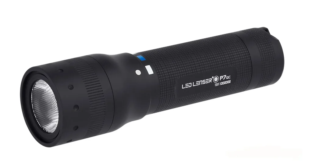 LED Taschenlampe P7QC mit 4 Lichtfarben