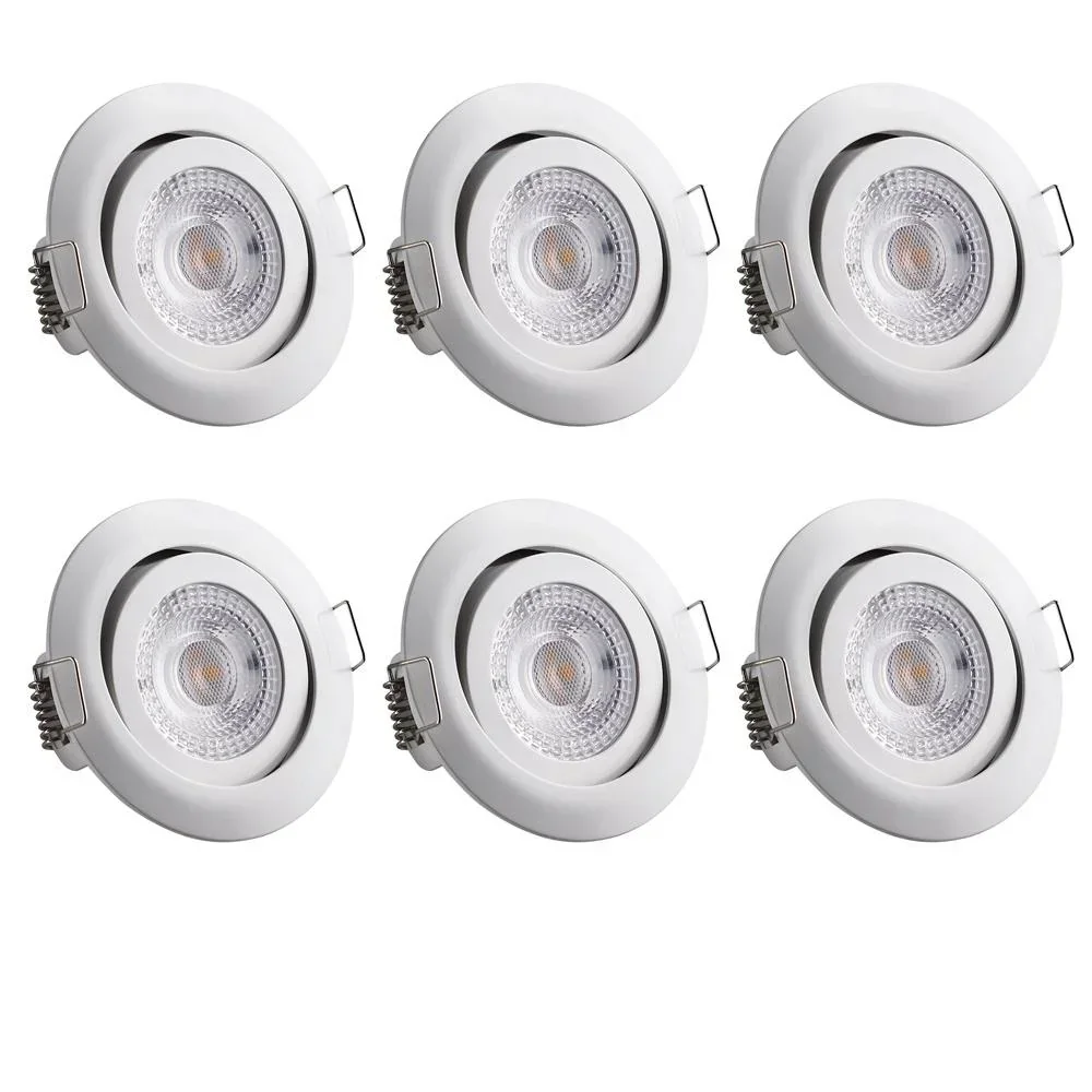 LED-Downlight Krog 6 Stück weiß
