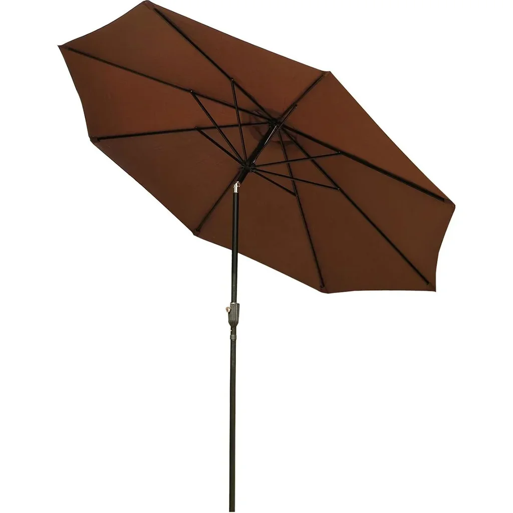Knickschirm mit Handkurbel braun/schwarz