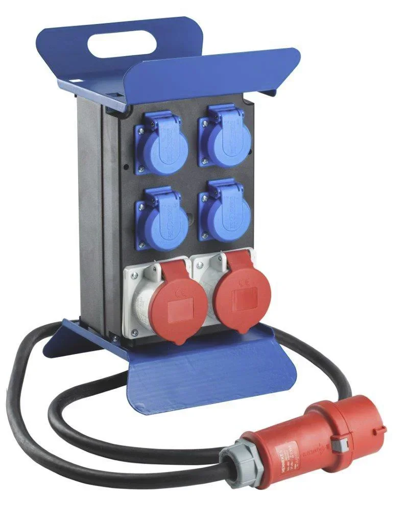 Stromverteiler "STECKY 2" - 32A, 4m Gummileitung mit CEE Stecker, max. 22kW