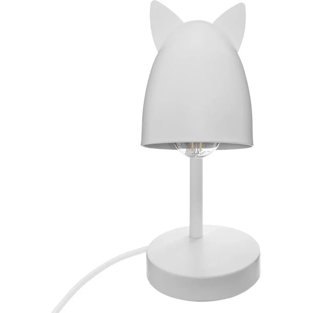 Schreibtischlampe mit Ohren - 18 x 12,5 x 31 cm - Weiß