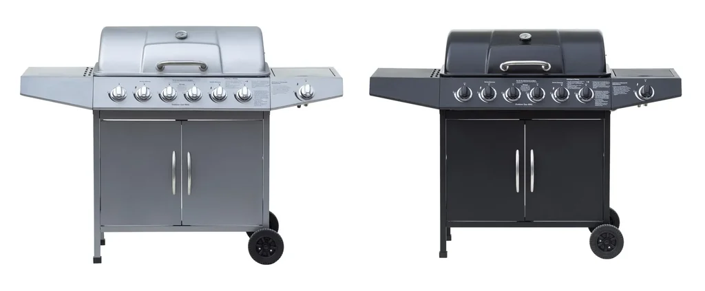 Gasgrill "Dayton" 6 Hauptbrenner + 1 Seitenbrenner, silber