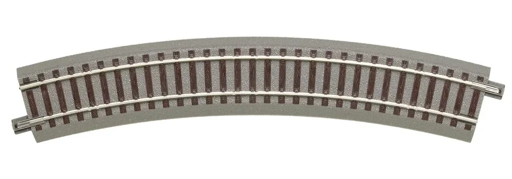 6 Stück Gebogenes Gleis R3, Radius 434,5 mm, Bogenwinkel 30°