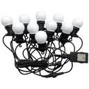 VT-70510 Lichterkette - Wasserdicht - 10 LED-Lampen - 3000K - 5M