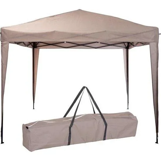 Pro Garden Easy-up Party-Zelt - 3x3m - faltbar - Taupe