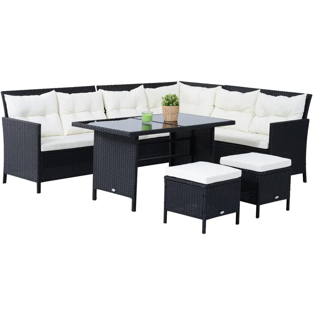 Polyrattan Sitzgruppe als 18-teiliges Set