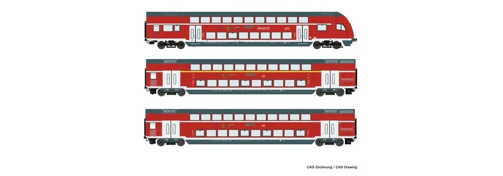 3-tlg. Set: Doppelstockwagen, DB AG (DC)