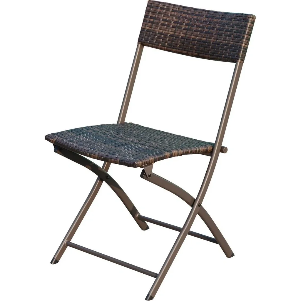 Balkonmöbel als 3-teiliges Set kaffeebraun