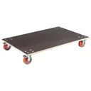 Transporthilfe MM 1349, 120 x 80 x 18 cm, harte Rollen Ø 125 mm Rollenlager, 2 Bremsen, Platte FSC®, Tragkraft 1.000 kg