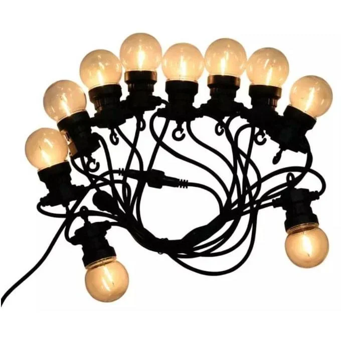 VT-71510 LED-Piercing-Kabel - 5 Meter - Mit Stecker - 10x 0,6w LED-Lampen