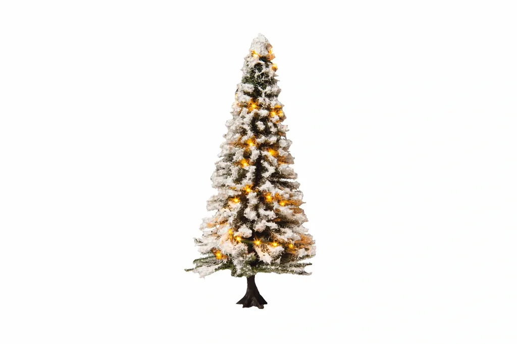 Beleuchteter Weihnachtsbaum, verschneit, mit 30 LEDs, 12 cm hoch