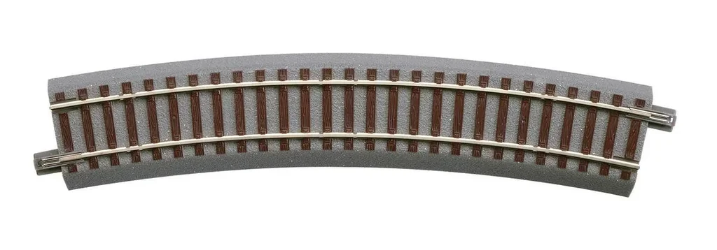 6 Stück Gebogenes Gleis GB22,5, Radius 502,7 mm, Bogenwinkel 22,5°