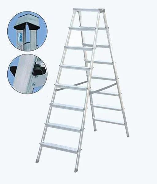 Alu Stufen Doppelleiter 2 x 8 Stufen