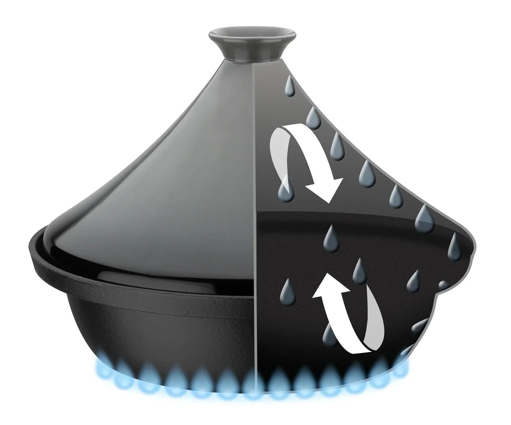 Tajine 2-farbig, grau - orientalische Pfanne mit Deckel