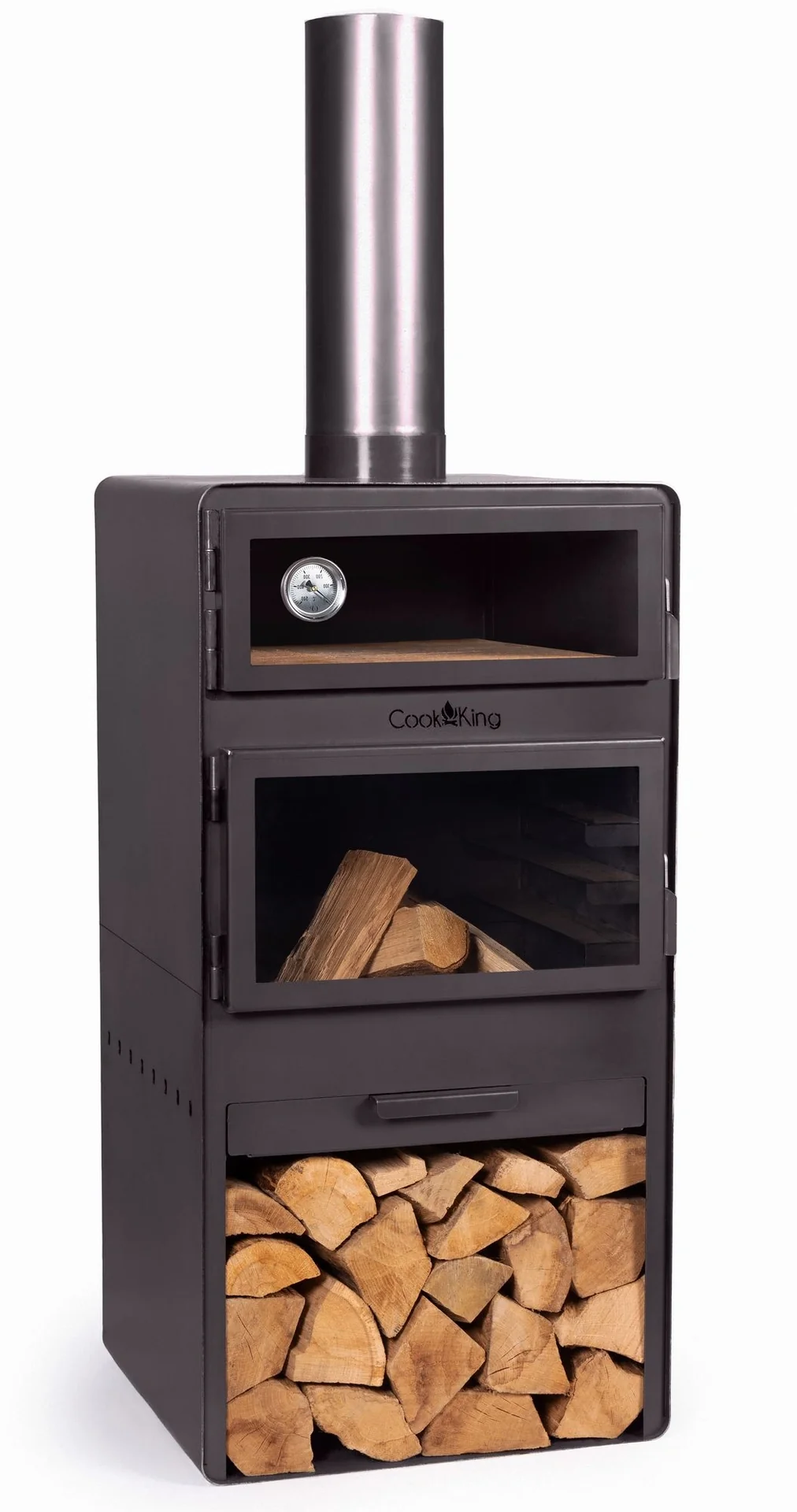 CookKing Terrassenofen Vento Plus, inklusive Pizzaofen