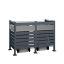 Westmann Mülltonnenverkleidung Planum 2er 120 cm anthrazit (2× 240 L)