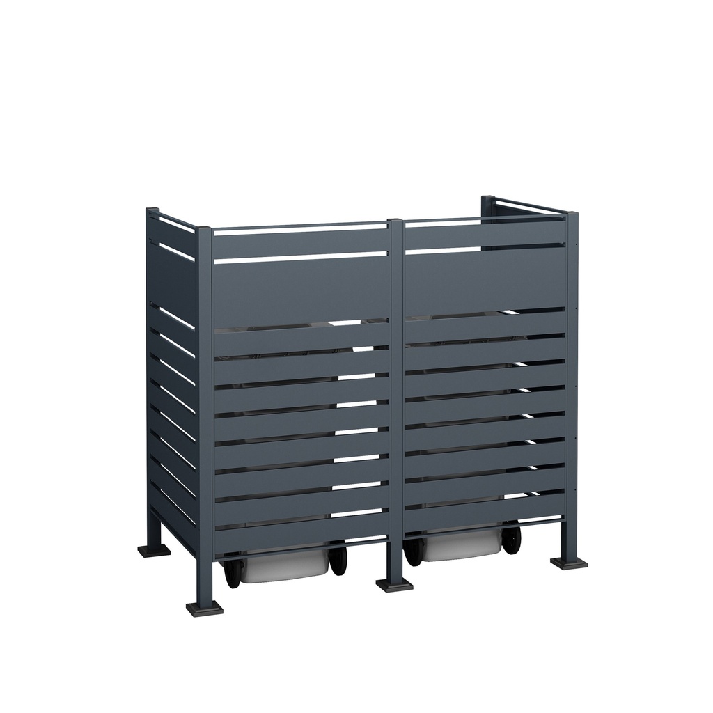 Westmann Mülltonnenverkleidung Planum 2er 150 cm anthrazit (2× 240 L)