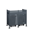 Westmann Mülltonnenverkleidung Planum 2er 150 cm anthrazit (2× 240 L)
