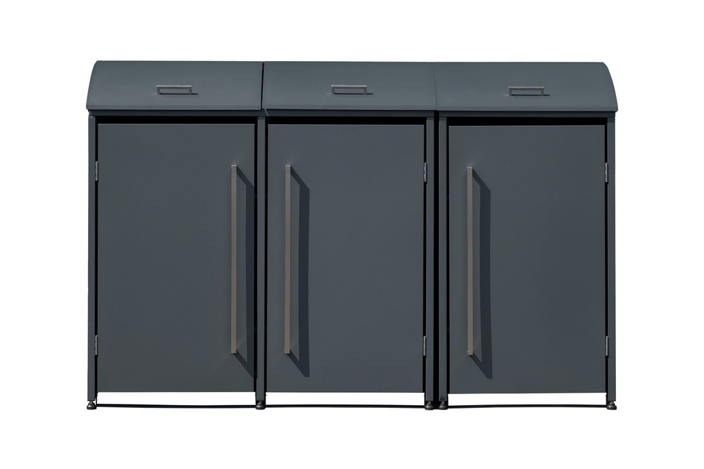 Westmann Mülltonnenbox Moderna 3er anthrazit (3× 240 L)