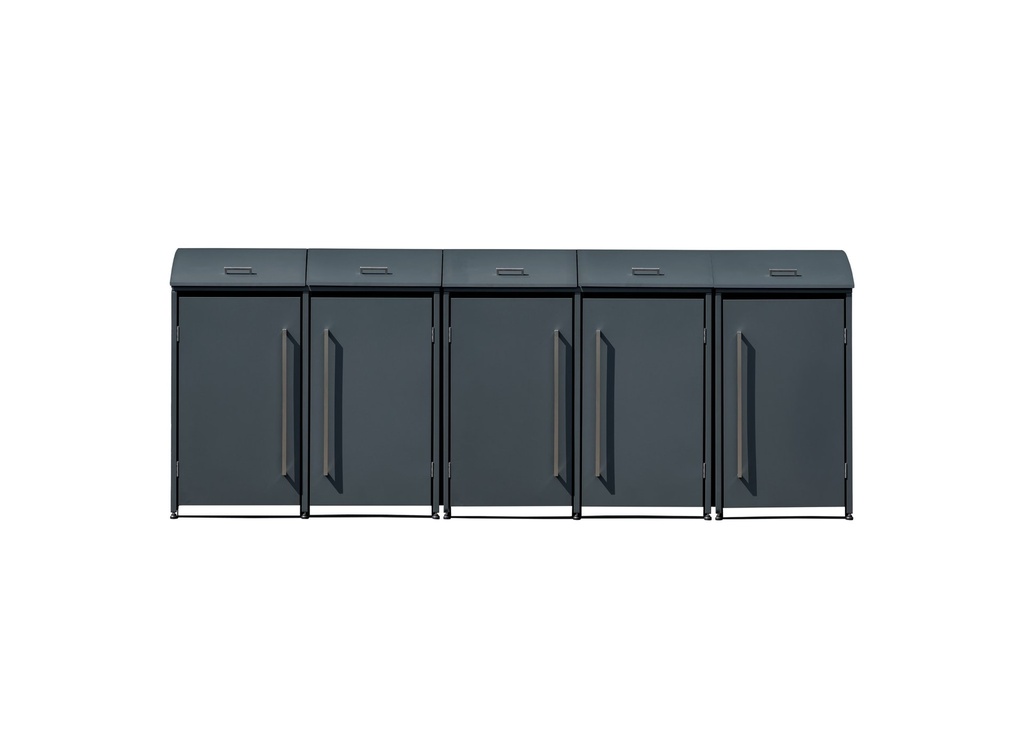 Westmann Mülltonnenbox Moderna 5er anthrazit (5× 240 L)