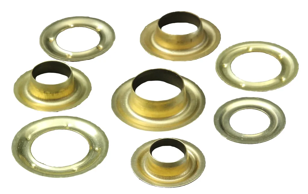 Ösen+Scheiben 16.0mm messing-blank für Ösenzange XXL, 10 Stück