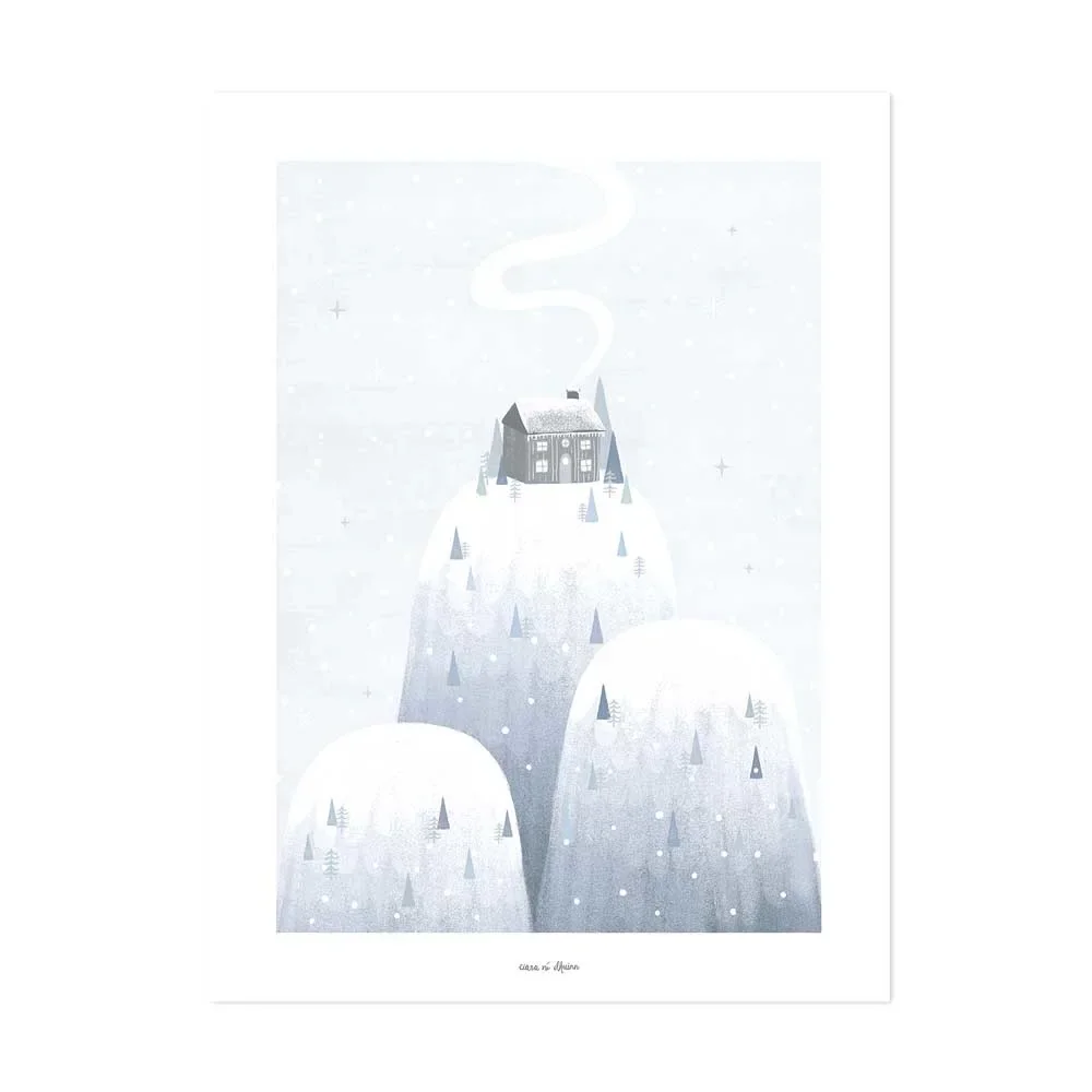 Lilipinso Poster Eisberge grau weiss