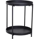 Beistelltisch Kaffeetisch Couchtisch Tablett Metall Schwarz Ø51 x 65 cm