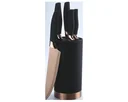 Messerblock-Set "Quisin", inklusive 5 Küchenmesser, Roségold/ Schwarz, 6-teilig