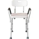 Duschhocker mit Lehne höhenverstellbar
