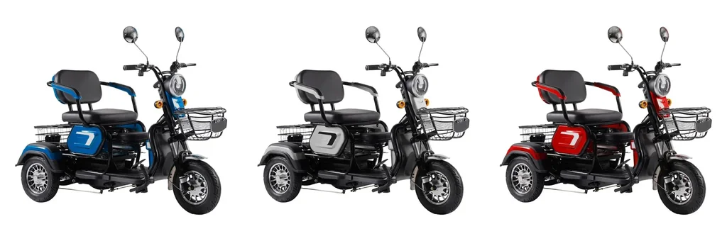 3-Rad E-Mobil Bari 6 km/h: 48V/20Ah Blei-Gel, blau