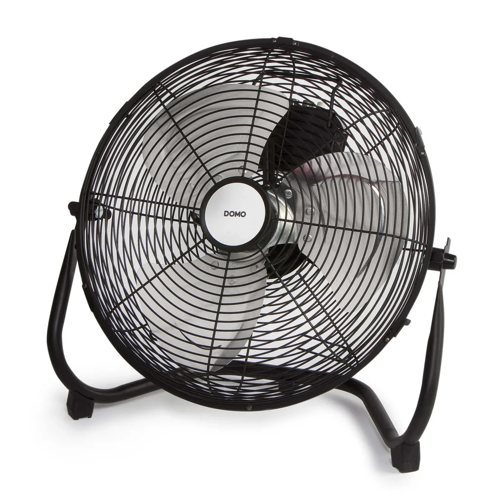 Bodenventilator aus Metall, 35 cm Ø, schwarz