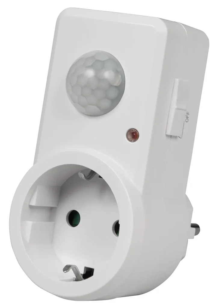 Steckdosen-Zwischenstecker mit 120° PIR Sensor