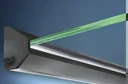 Echtglasvordach LED - 3-teilig,160 x 93,5 x 13,5 cm Aluminium Silber, VSG 2 x 8 mm, klar