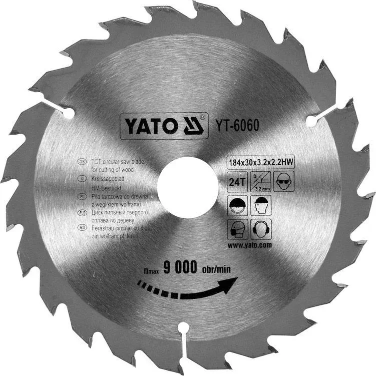Kreissägeblatt Ø184 mm - 24 T - Innendurchmesser 30 mm