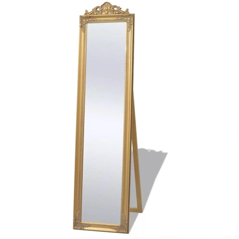 Freistehender Spiegel Barok 160x40cm gold