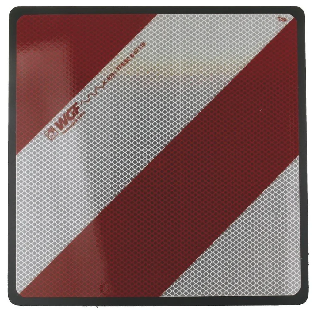 Warntafel rechts, 300 x 300 x 5 mm