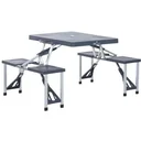 Campingtisch Alu Klappbar Schwarz 4 Personen