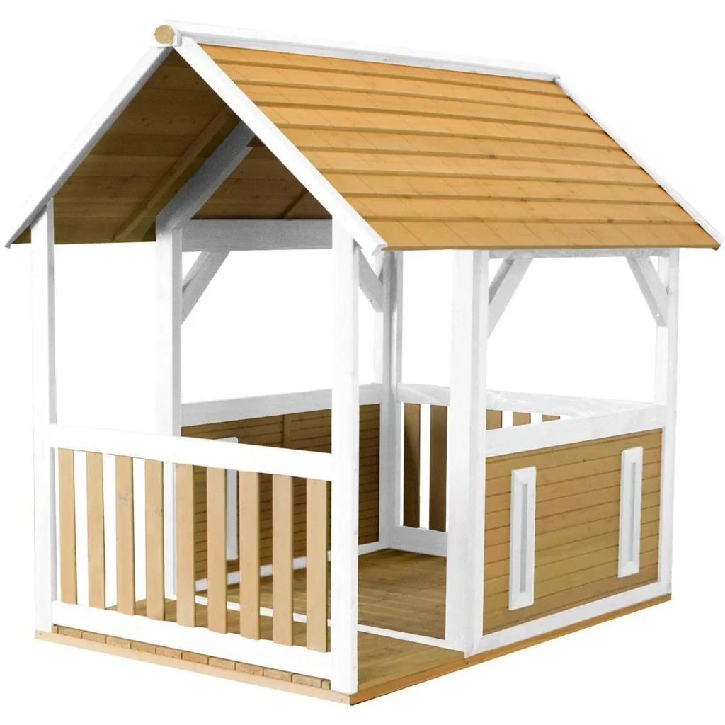Forest Spielhaus Braun/Weiß