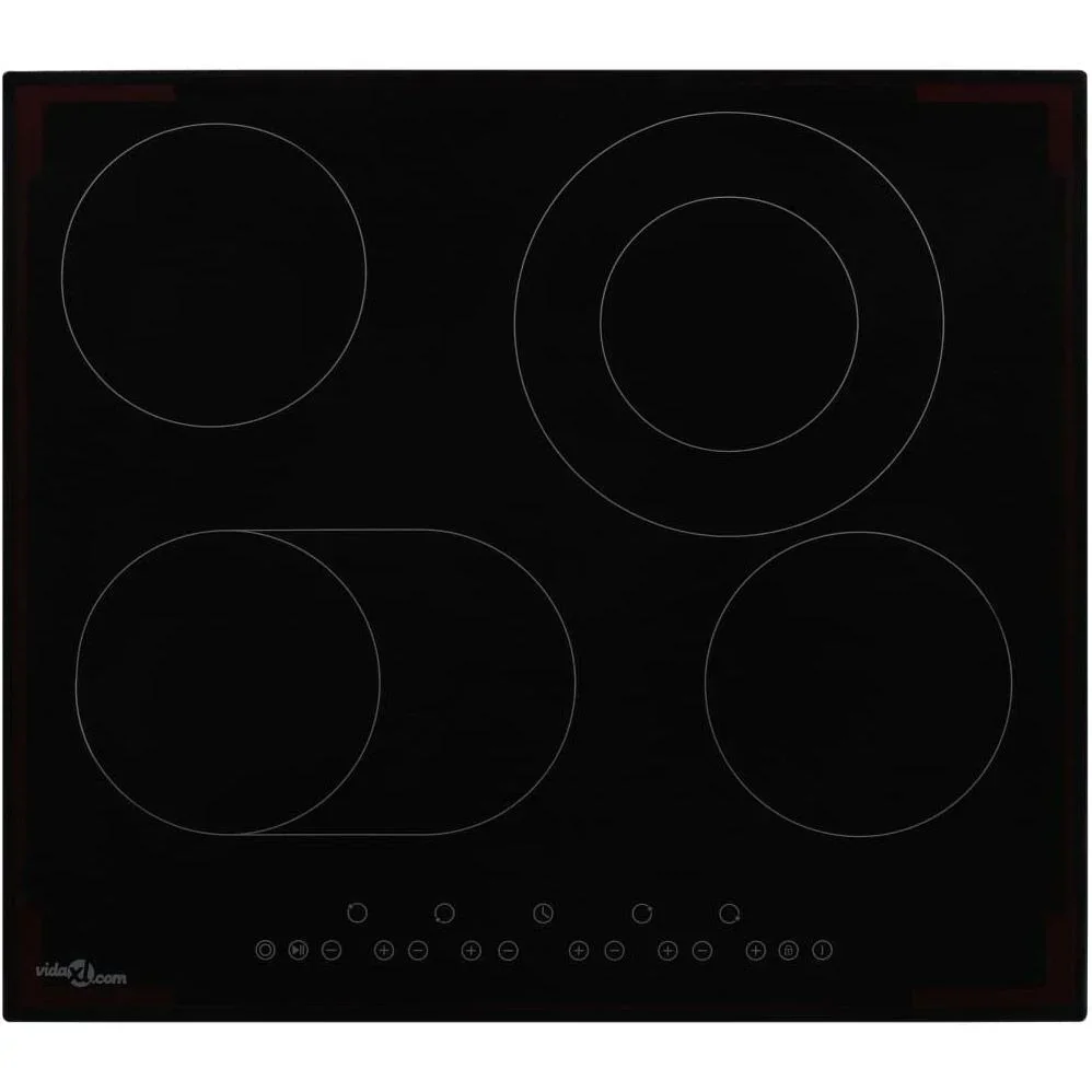 Glaskeramikkochfeld mit 4 Kochzonen, Touch Control 6600 W