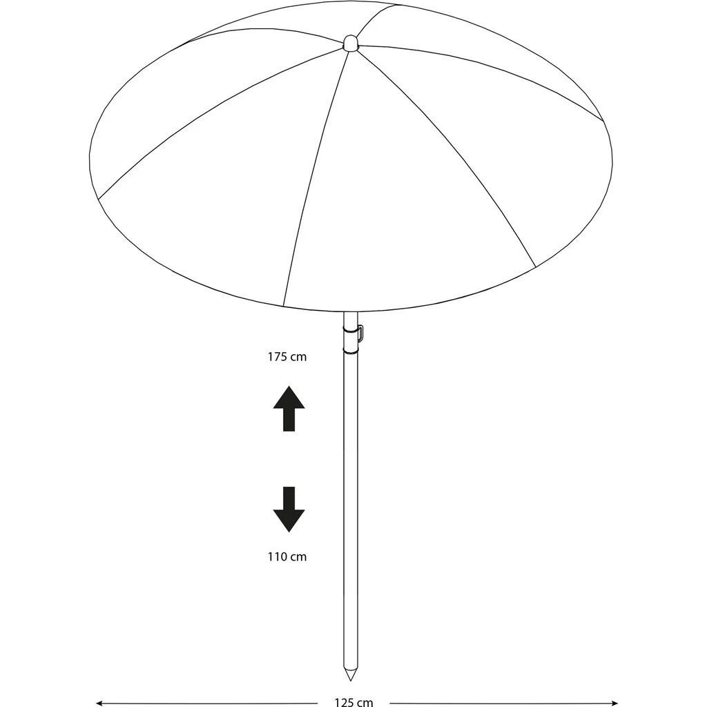 Regenschirm 125 cm - Regenbogen