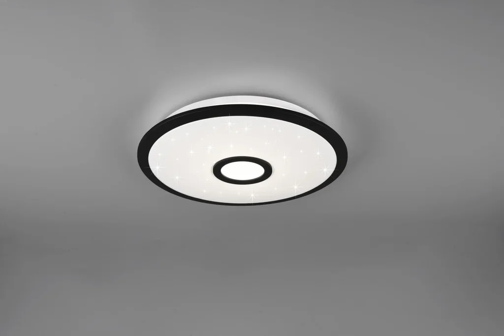 LED-Deckenleuchte OKINAWA, 18 W, 1800 lm, dimmbar inklusive Fernbedienung, Farbe schwarz