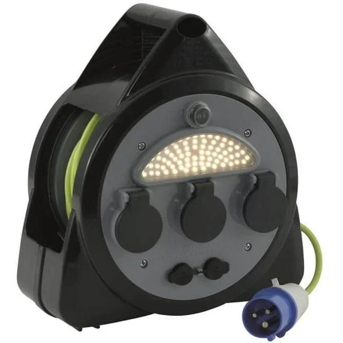Kabeltrommel mit USB und LED