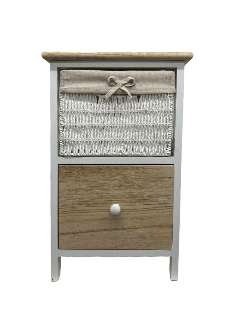 Kommode aus Holz mit 2 Schubladen