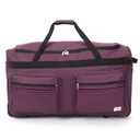 XXL Reisetasche Lila mit Trolleyfunktion 3 Rollen 160 LITER 85x43x44cm
