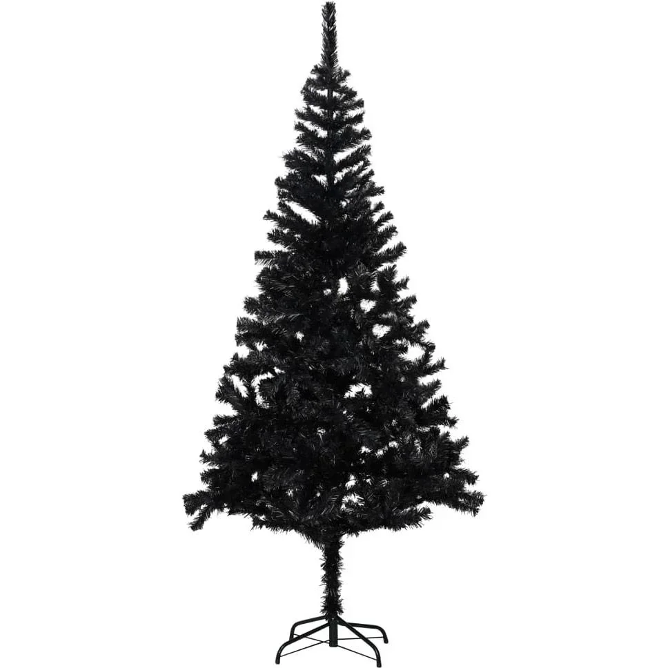 Weihnachtsbaum mit Ständer 210 cm PVC schwarz