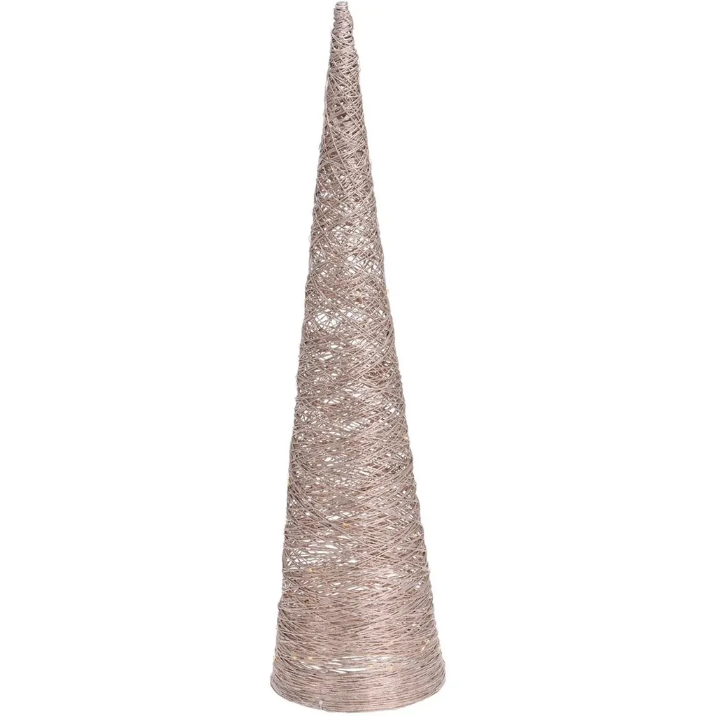 Dekorativer Lichtkegel - Pyramide 40 LED - H80cm - Gold