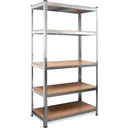 Schwerlast-Metall-Lagerregal / Regaleinheit, 5 Böden 875kg Tragkraft 180x90x60 cm 175kg pro Boden